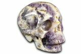 Realistic Chevron Amethyst Skull #382106-1